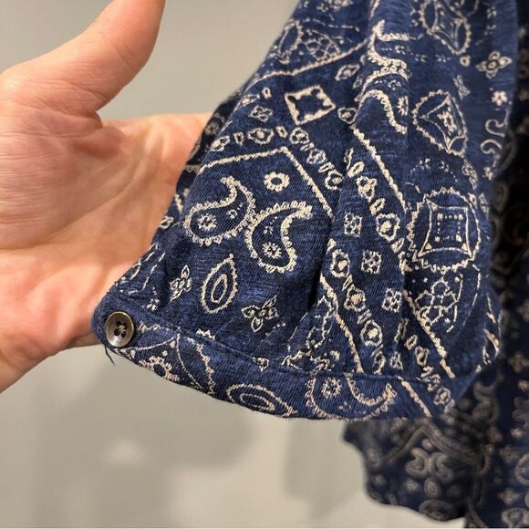 Lucky Brand Blue 3/4 Sleeve Relaxed long sleeve Blouse size 1X - Picture 4 of 13